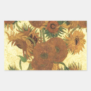 Sunflowers by Van Gogh Rectangular Sticker