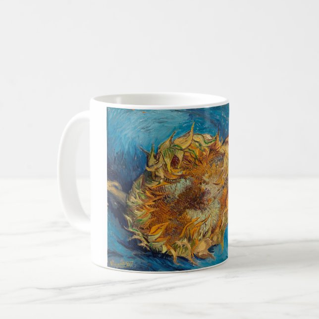 Sunflowers by Vincent van Gogh Coffee Mug (Front Left)