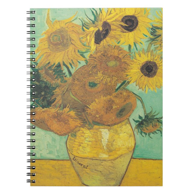 Sunflowers by Vincent Van Gogh  Notebook (Front)