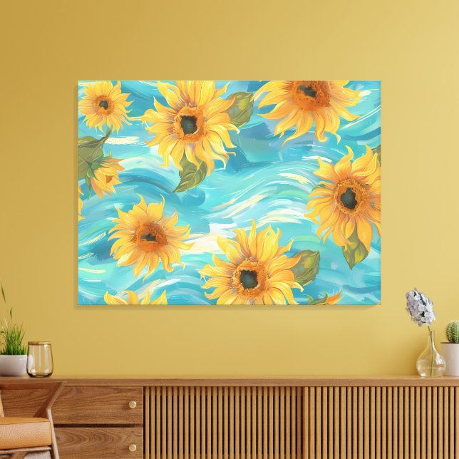 Sunflowers Canvas Print (Insitu(LivingRoom))