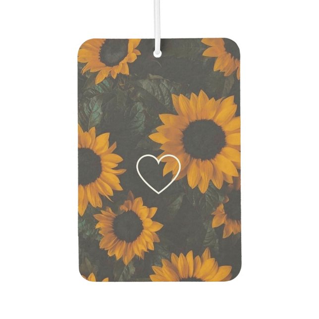 Sunflowers Car Air Freshener (Front)