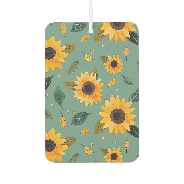 Sunflowers Car Air Freshener (Front)