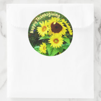 SUNFLOWERS CLASSIC ROUND STICKER
