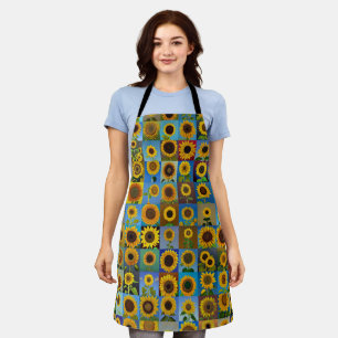 Sunflowers collage apron