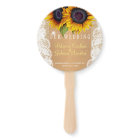 Sunflowers country burlap lace wedding favour