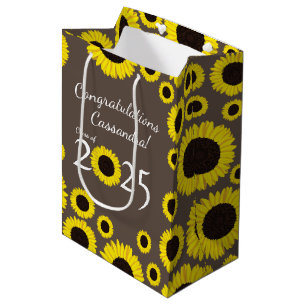 Sunflowers Country Graduation Party Medium Gift Bag