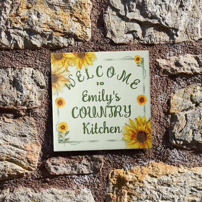 Sunflowers Country Kitchen Name Tile (Creator Uploaded)
