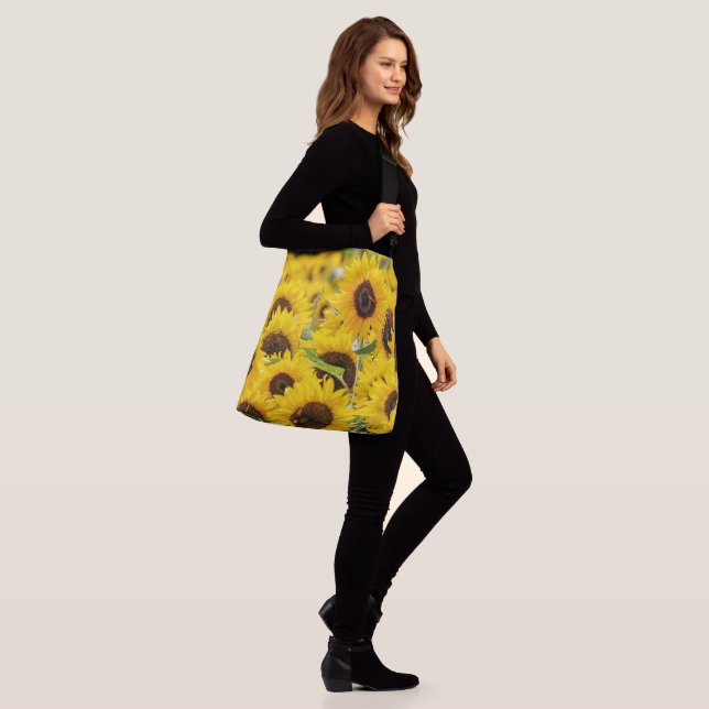 Sunflowers Crossbody Bag (On Model)