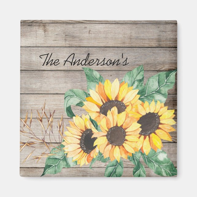 Sunflowers Custom Magnet (Front)