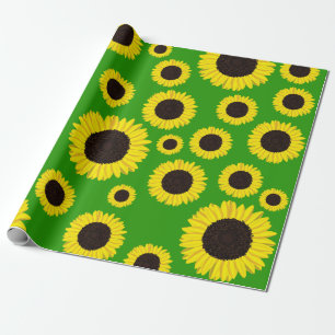 Sunflowers Cute 1st Birthday Wrapping Paper
