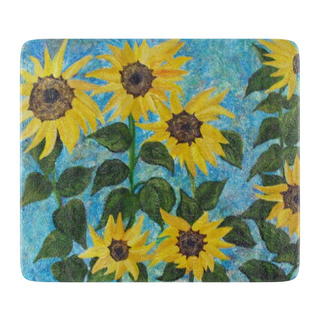 sunflowers cutting board (Front)