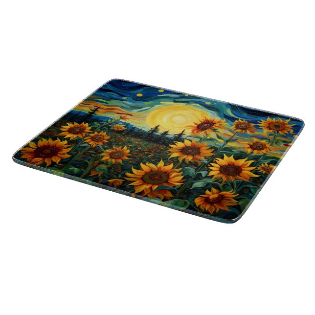 Sunflowers Cutting Board (Corner)