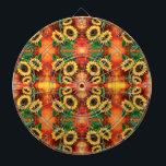 Sunflowers Dart Board - Painting<br><div class="desc">Beautiful Sunflowers MIGNED Painting</div>