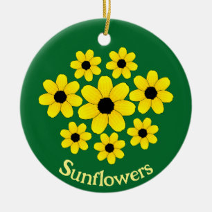 Sunflowers Design  Ceramic Tree Decoration