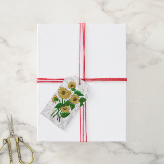 Sunflowers design gift tags