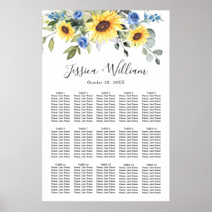 Sunflowers Eucalyptus 15 Tables SEATING CHART
