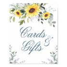 Sunflowers Eucalyptus Cards and Gifts Wedding Sign