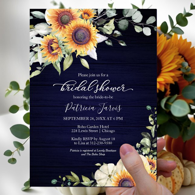 Sunflowers Fall Budget Bridal Shower Invitation (Creator Uploaded)