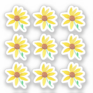 Sunflowers Floral Hand Painted Watercolor