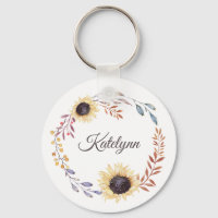 Sunflowers Floral Wreath Personalised