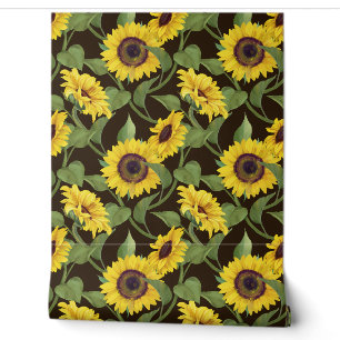 Sunflowers flower shop exotic floral wallpaper