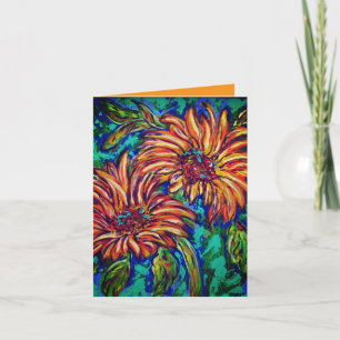 Sunflowers Folded Thank You Card