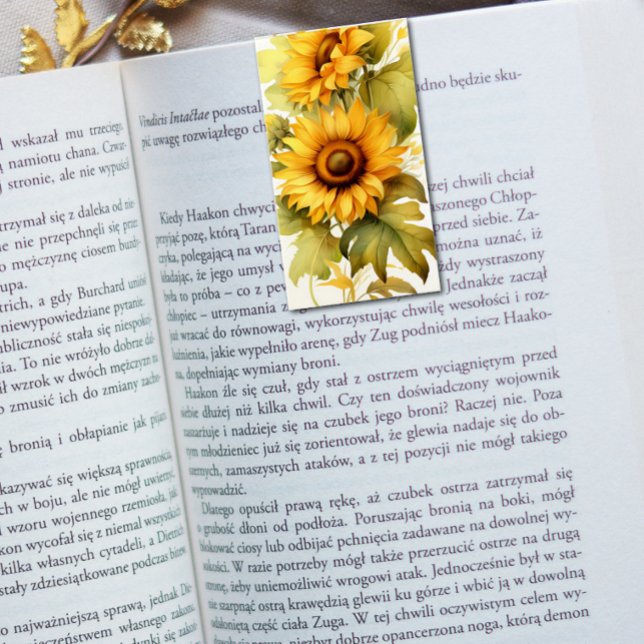 Sunflowers Folding Bookmarks Bookmarkers Business Card (Creator Uploaded)