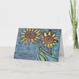 Sunflowers Forever - Kids Art for CHOC  Thank You Card