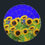 Sunflowers - Freedom Ukraine - Peace Dartboard<br><div class="desc">Sunflowers - Freedom Ukraine Peace Ukrainian Flag - Support Independence Together - Victory !  You can transfer to 1000  Zazzle products.  Resize and move or remove and add elements / text with customisation tool. Add Your Special Text !</div>
