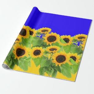 Sunflowers - Freedom Ukraine Peace Ukrainian Flag  Wrapping Paper
