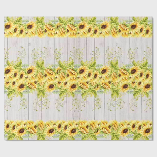 Sunflowers Gift Wrapping Paper (Flat)
