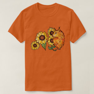 Sunflowers Ginger Maine Coon Cat                   T-Shirt