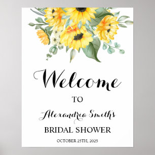 Sunflowers Greenery Welcome Bridal Shower Sign