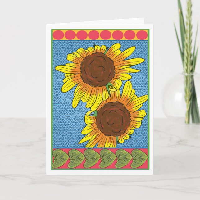 Sunflowers, Greeting Card (Front)