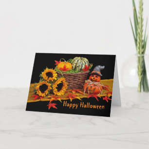 Sunflowers Halloween Card