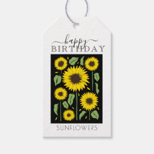 Sunflowers HAPPY BIRTHDAY Gift Tag