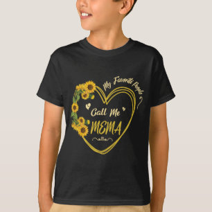 Sunflowers Heart Happy My Favourite People Call Me T-Shirt