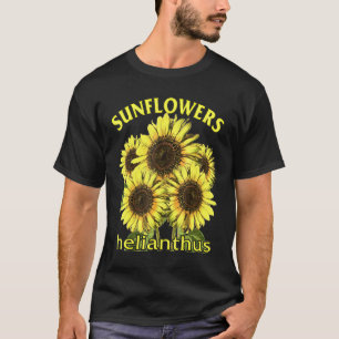 Sunflowers Helianthus Sunflower Vintage Botanical T-Shirt