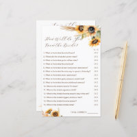 Sunflowers how well do you know the bride game