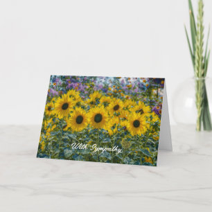 Sunflowers in a Garden Art Sympathy Card