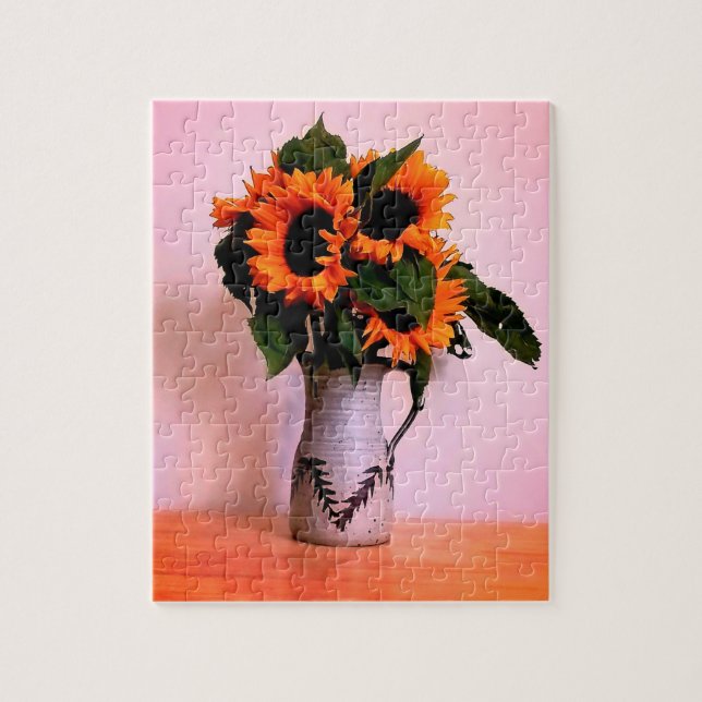 Sunflowers , in a jug jigsaw puzzle (Vertical)