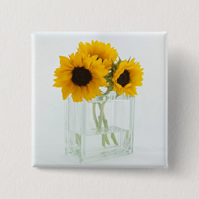 Sunflowers in a Vase button (Front)