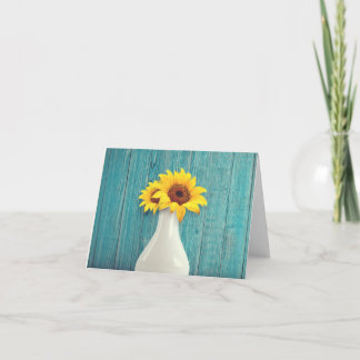 Sunflowers in a vase     card