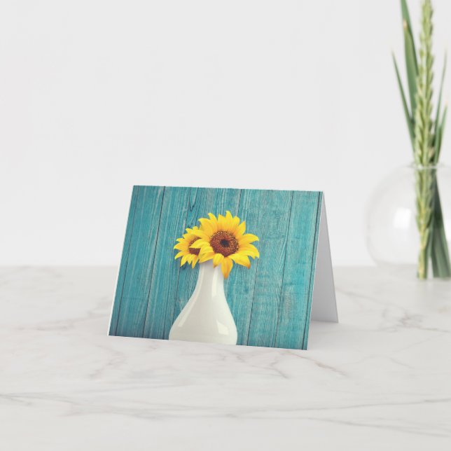 Sunflowers in a vase     card (Front)