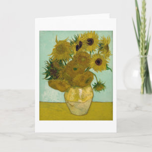 Sunflowers in a Vase (F456) Van Gogh Fine Art Card