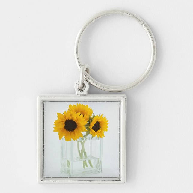 Sunflowers in a Vase key chain (Front)