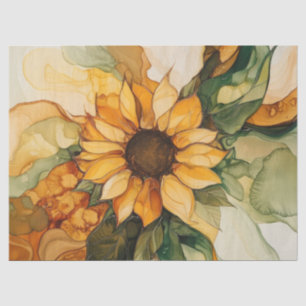 Sunflowers in Alcohol Ink Series Design #5 Tissue Paper
