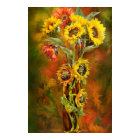 Sunflowers In Sunflower Vase Art Poster/Print