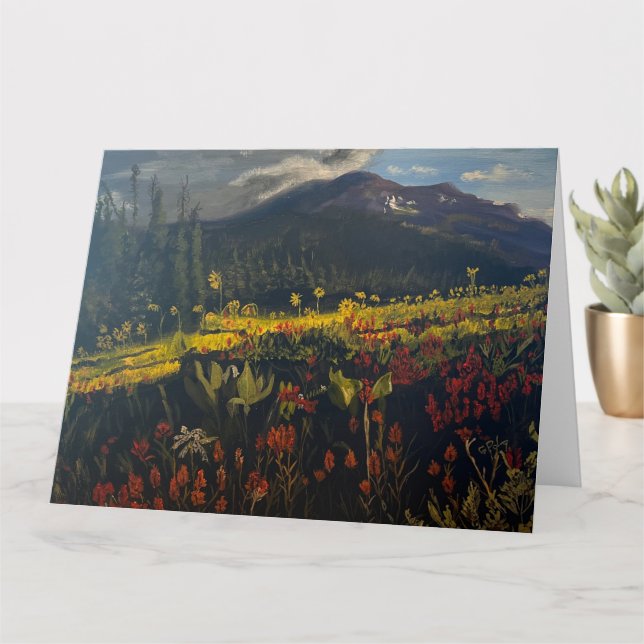 Sunflowers in the Mountains, by Gary Poling Card (Small Plant)