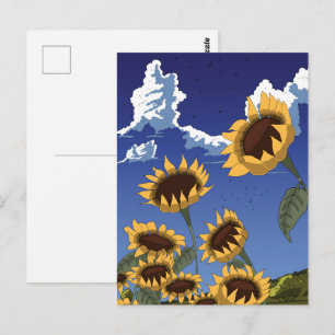Sunflowers in the Summer Postcard